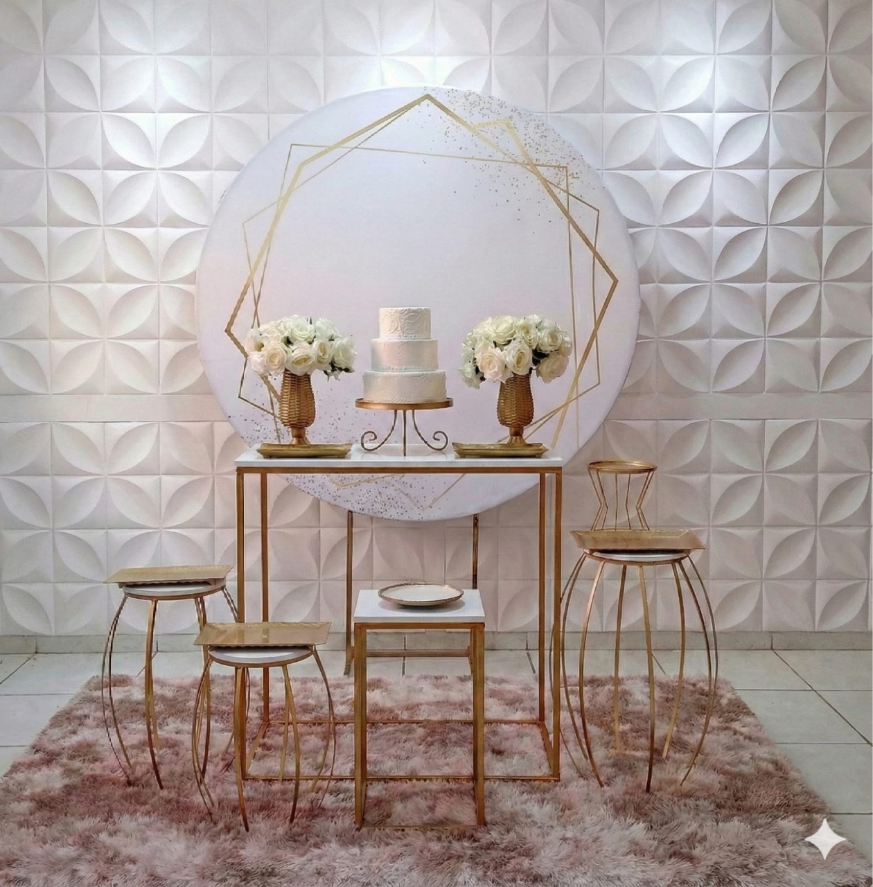 Branco Dourado Luxo  - GabiSantosDecor