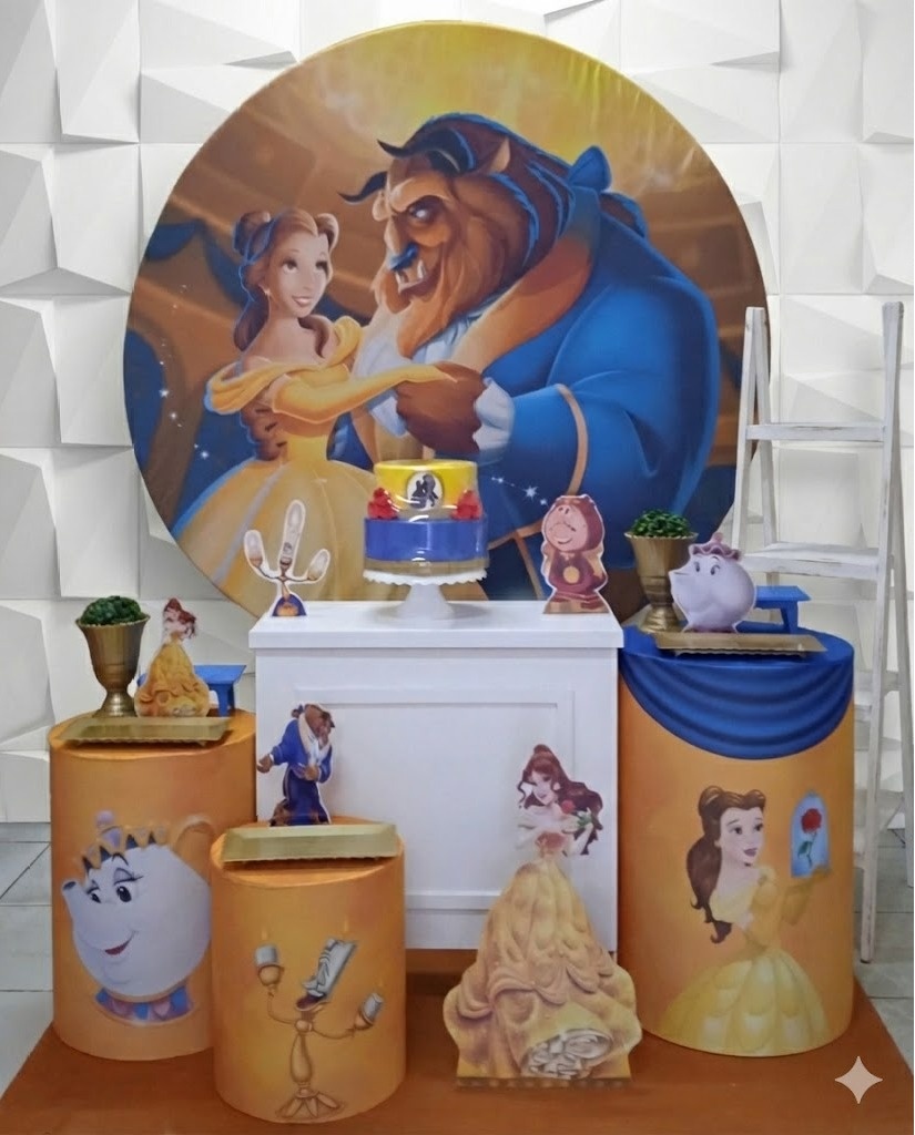 Bela E Fera 2 Ouro  - GabiSantosDecor