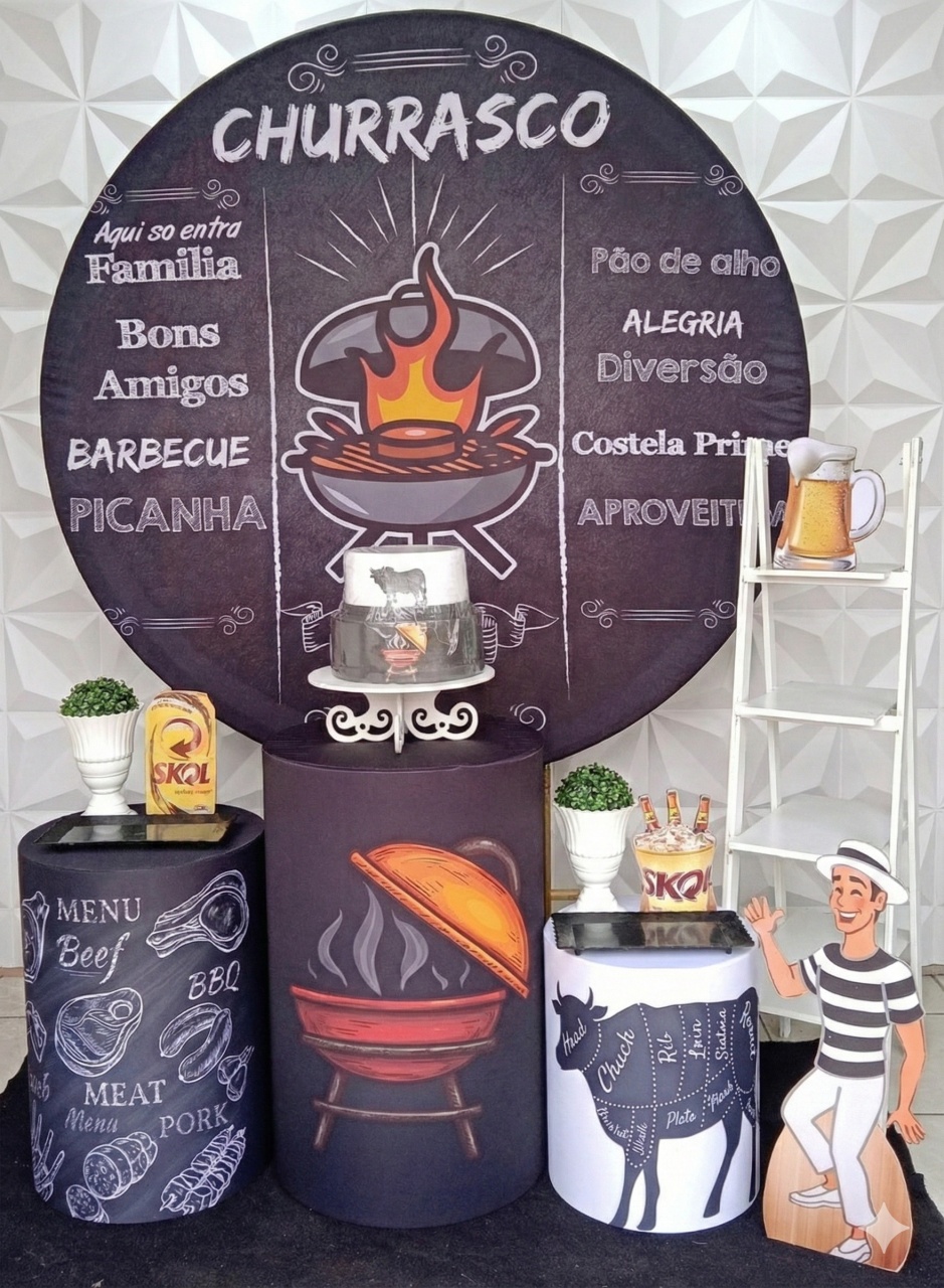 Churrasco Prata - GabiSantosDecor