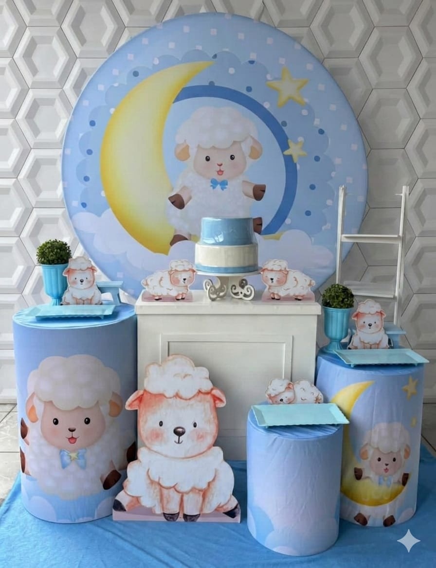 Ovelha Azul Ouro - GabiSantosDecor