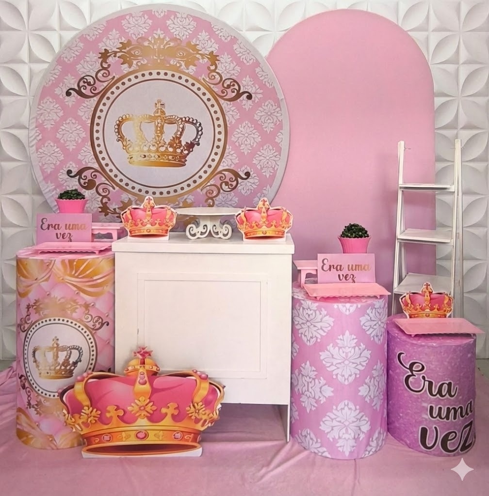 Realeza Rosa Luxo - GabiSantosDecor