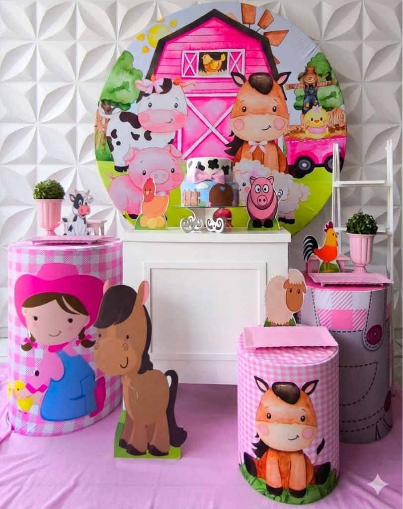 Fazendinha Rosa Ouro - GabiSantosDecor