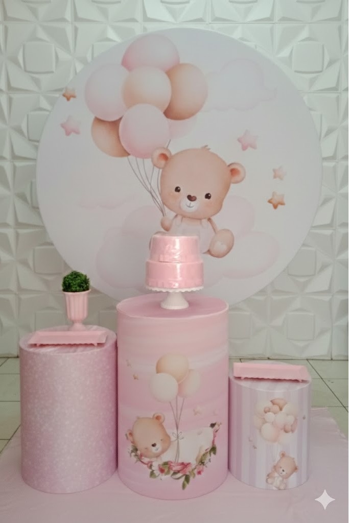 Ursa Com Balão Bronze  - GabiSantosDecor