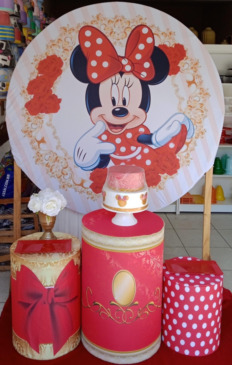 Minnie Vermelha 1 Bronze - GabiSantosDecor