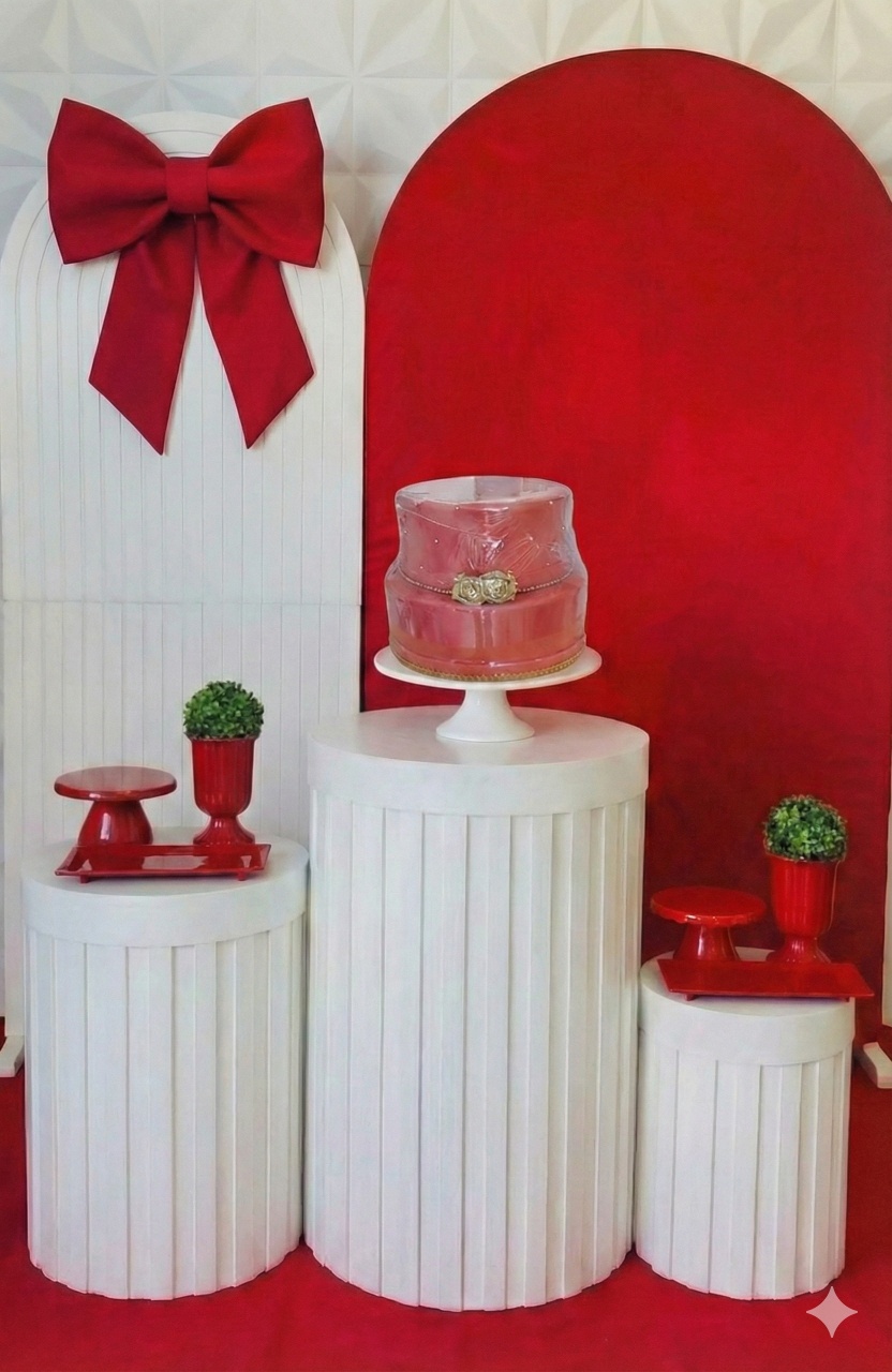 Laço Vermelho  Kit - GabiSantosDecor