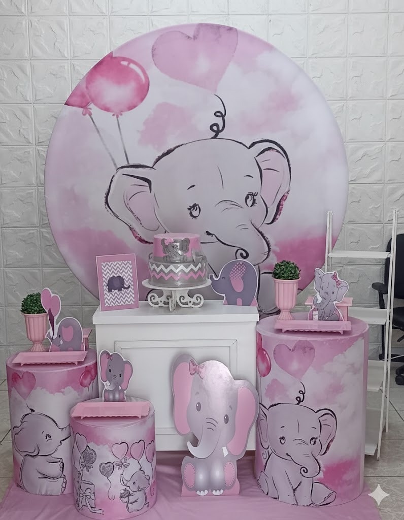 Elefante Rosa Ouro  - GabiSantosDecor