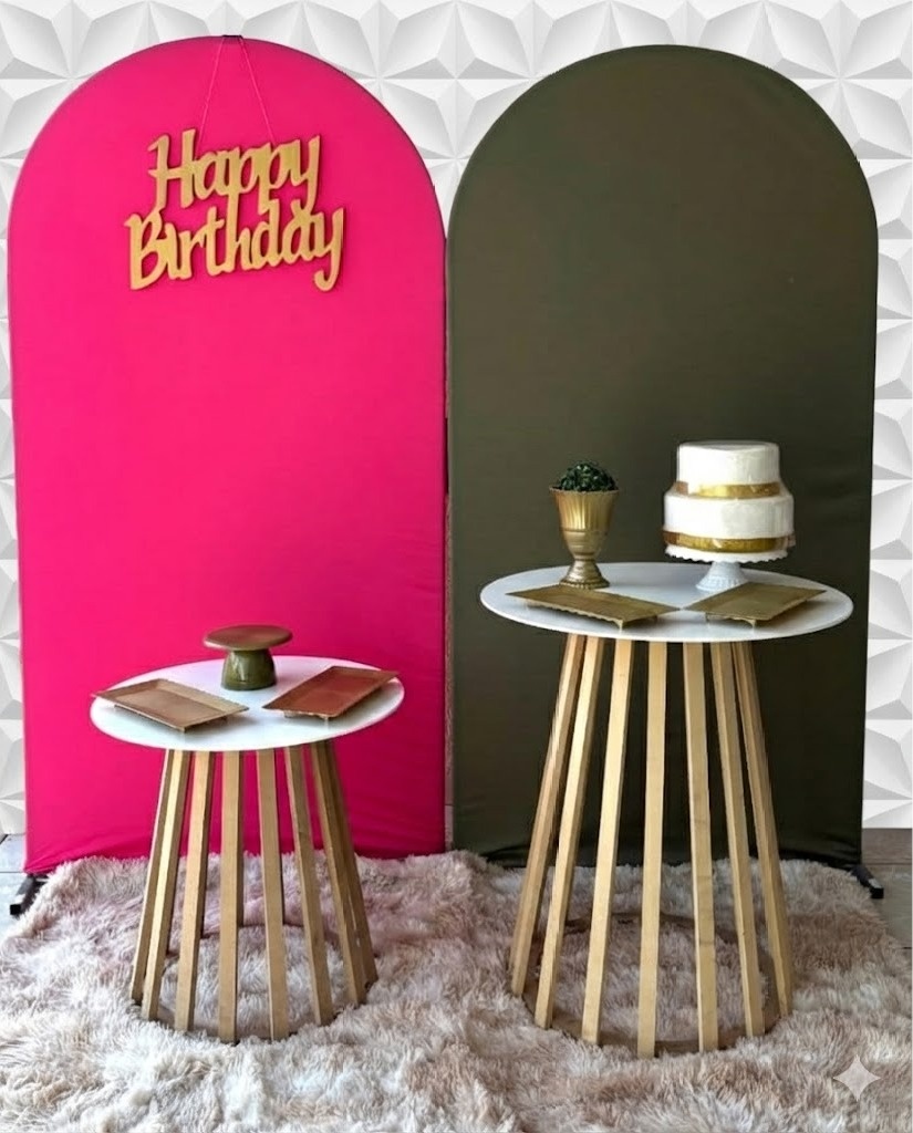 Kit Pink E Verde Mesa Vazada - GabiSantosDecor