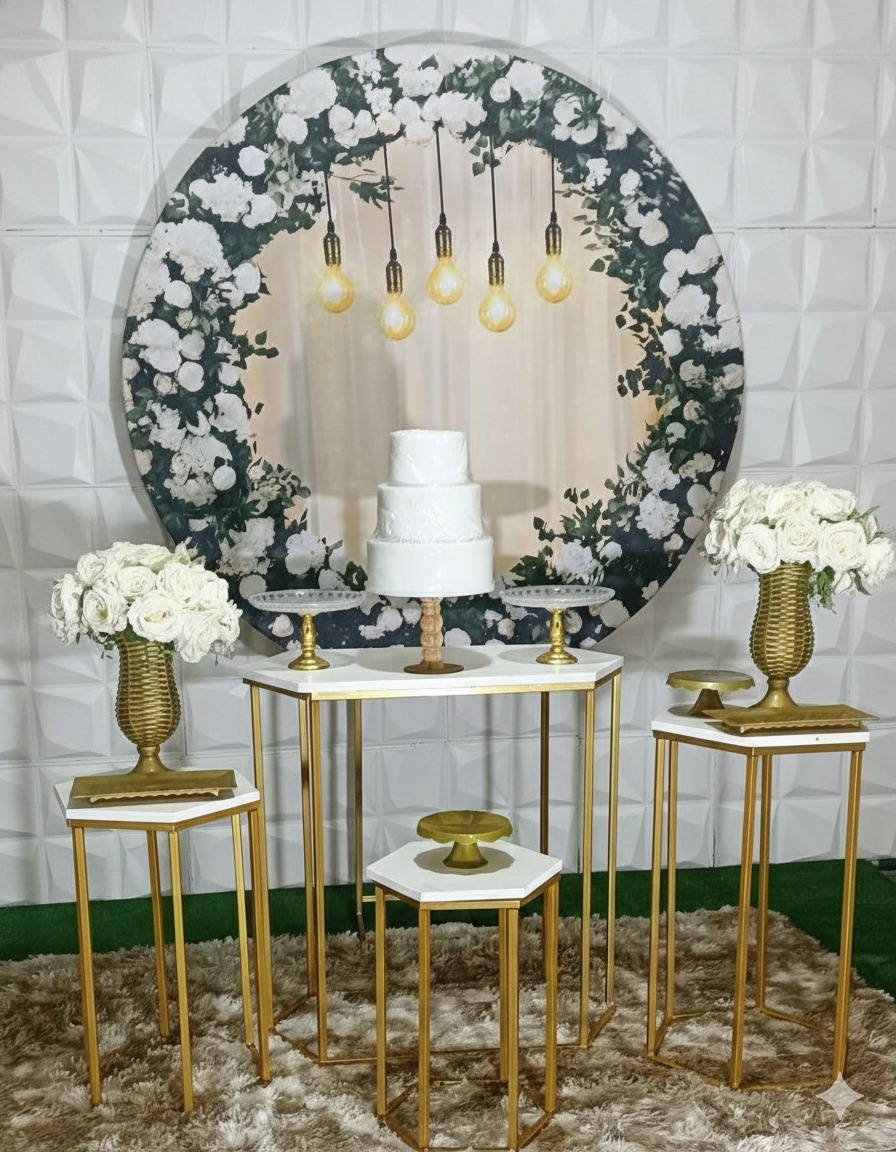 Luzes Mesa Ferro Floral  - GabiSantosDecor
