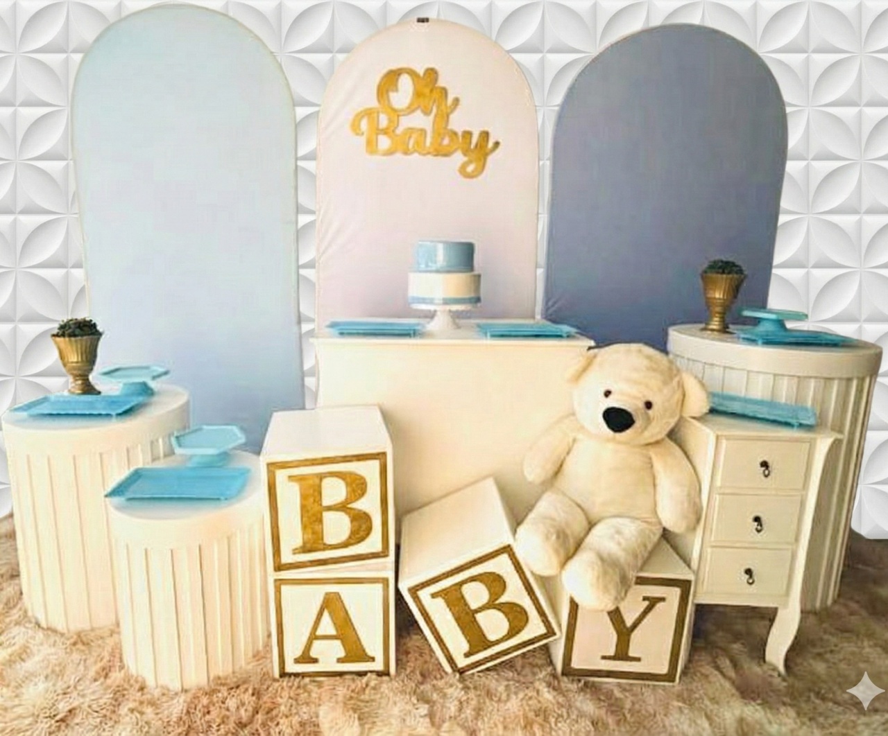 Chá de Bebê Azul - GabiSantosDecor