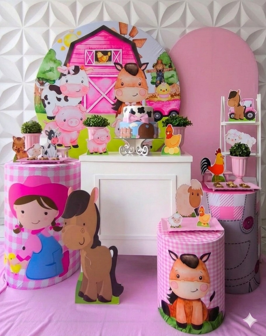 Fazendinha Rosa Luxo - GabiSantosDecor