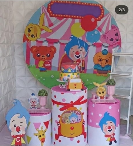 Palhaço Herói Rosa Prata - GabiSantosDecor