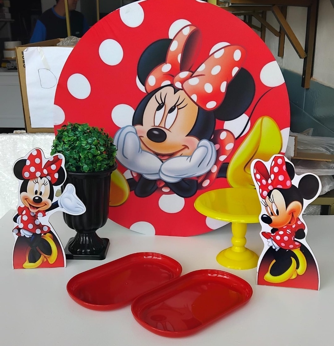 Kit Mesa Minnie Vermelha  - GabiSantosDecor