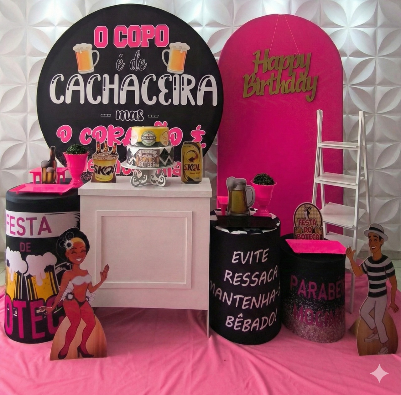 Boteco Rosa Luxo - GabiSantosDecor
