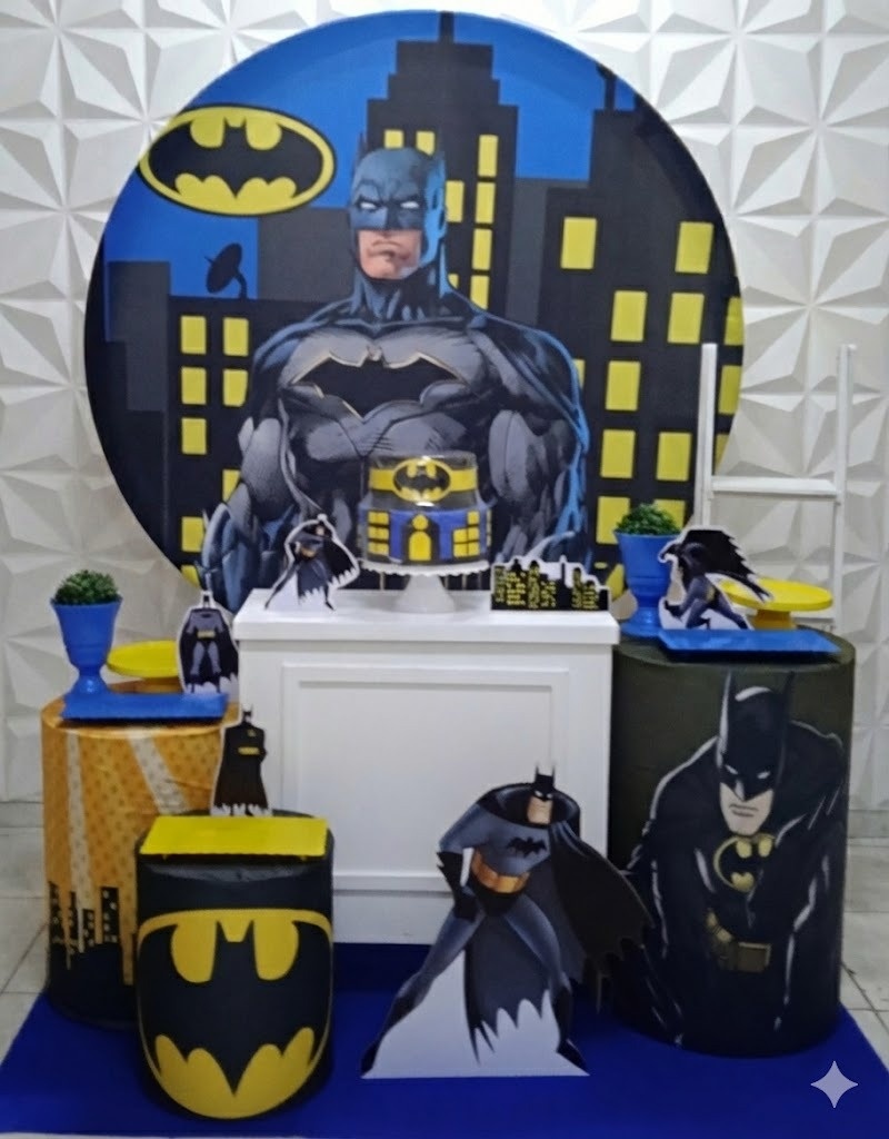 Batman Azul Ouro  - GabiSantosDecor