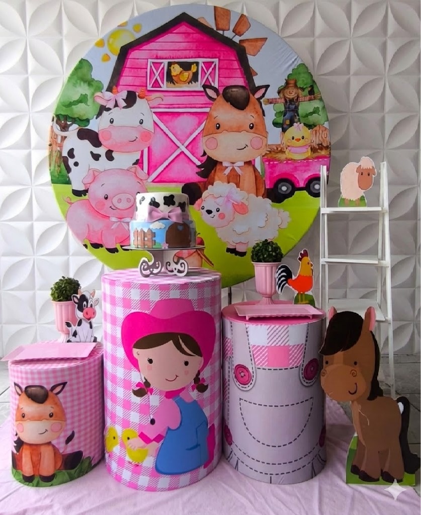 Fazendinha Rosa Prata - GabiSantosDecor