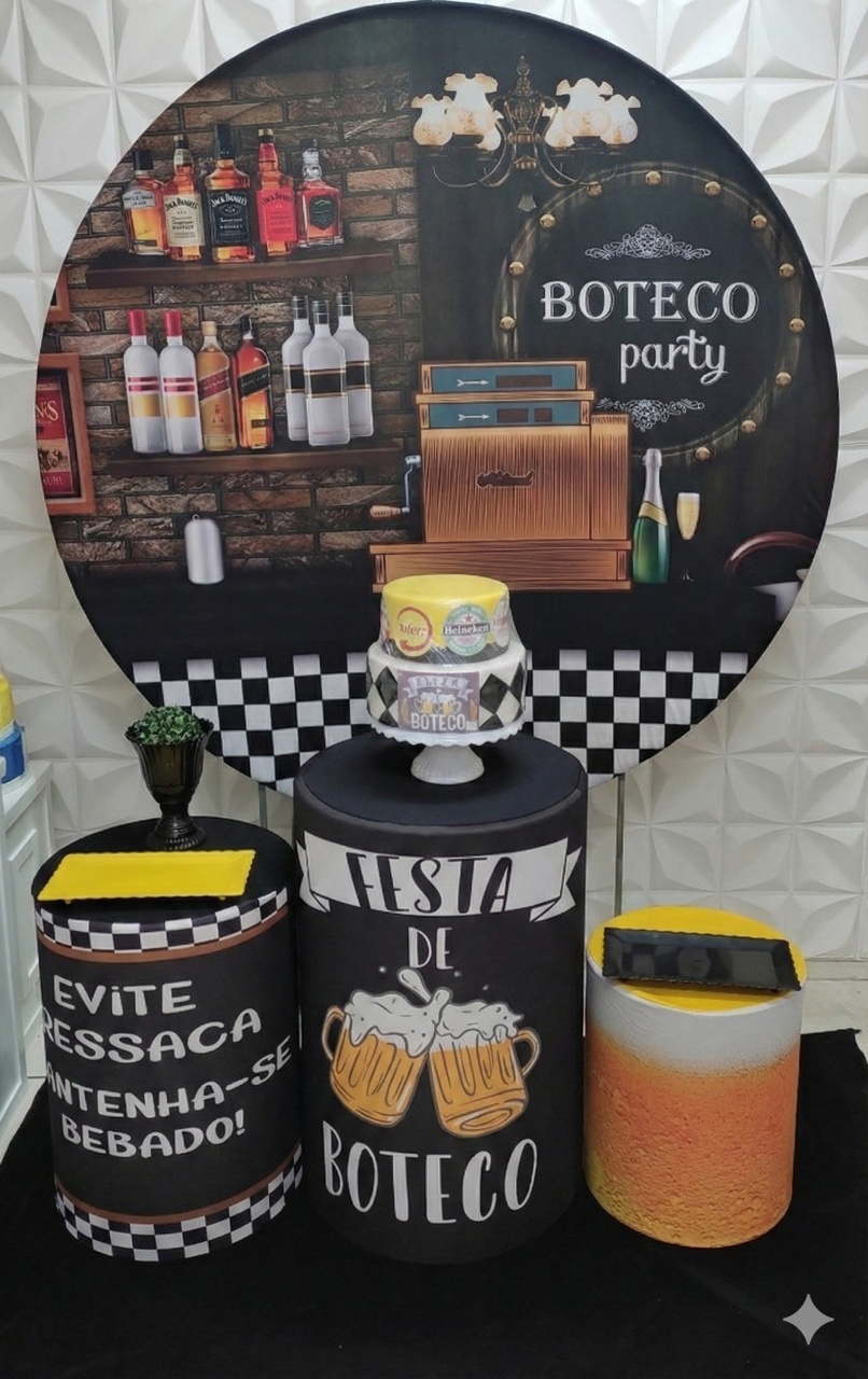 Boteco Preto Bronze  - GabiSantosDecor