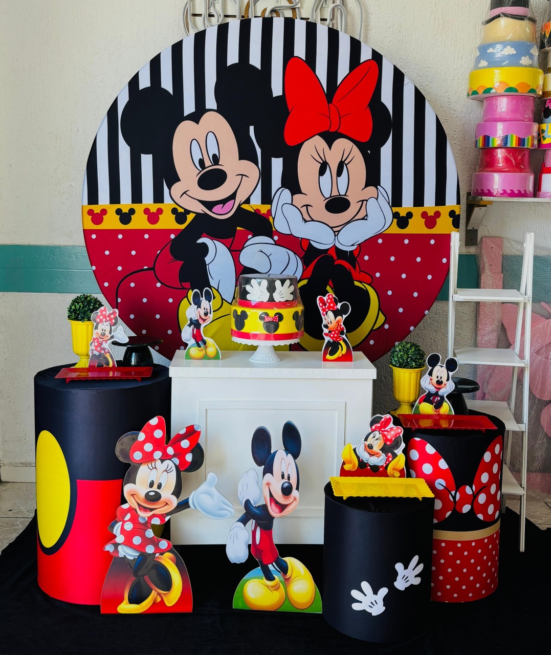 Mickey E Minnie Ouro - GabiSantosDecor