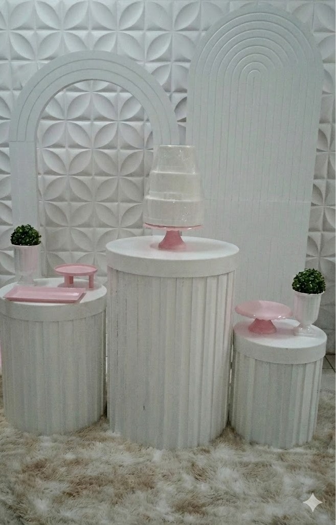 Kit Branco Rosa - GabiSantosDecor