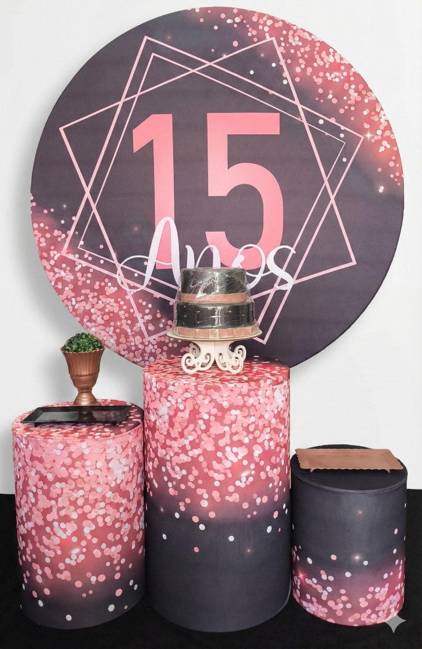 15 Anos Preto Bronze  - GabiSantosDecor