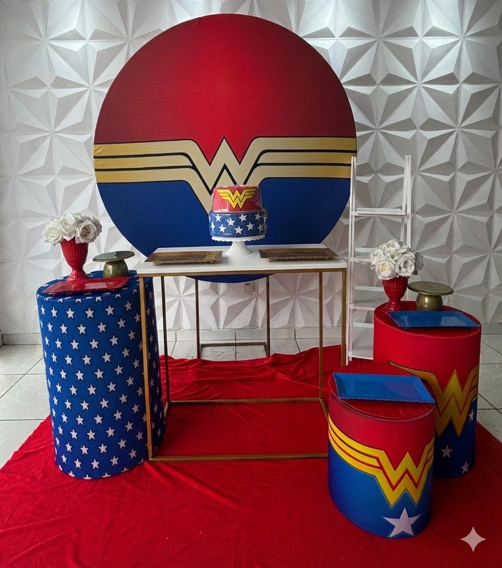 Mulher Maravilha Vermelho  - GabiSantosDecor