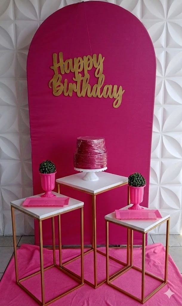 Romano Pink Mesa Quadrada  - GabiSantosDecor