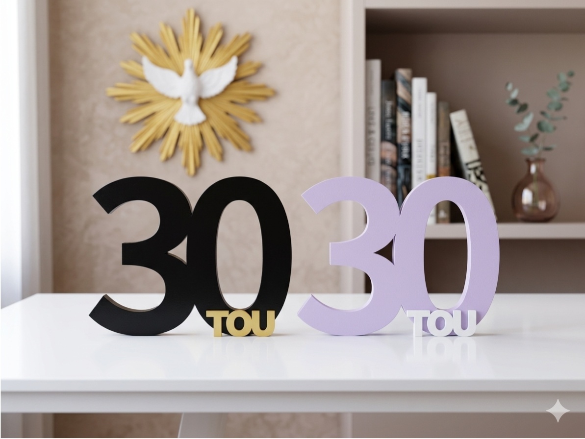 Idade de Mesa 30 Anos Lilás E Branco - GabiSantosDecorhttps://loquefacil.com/c/gabisantosdecor