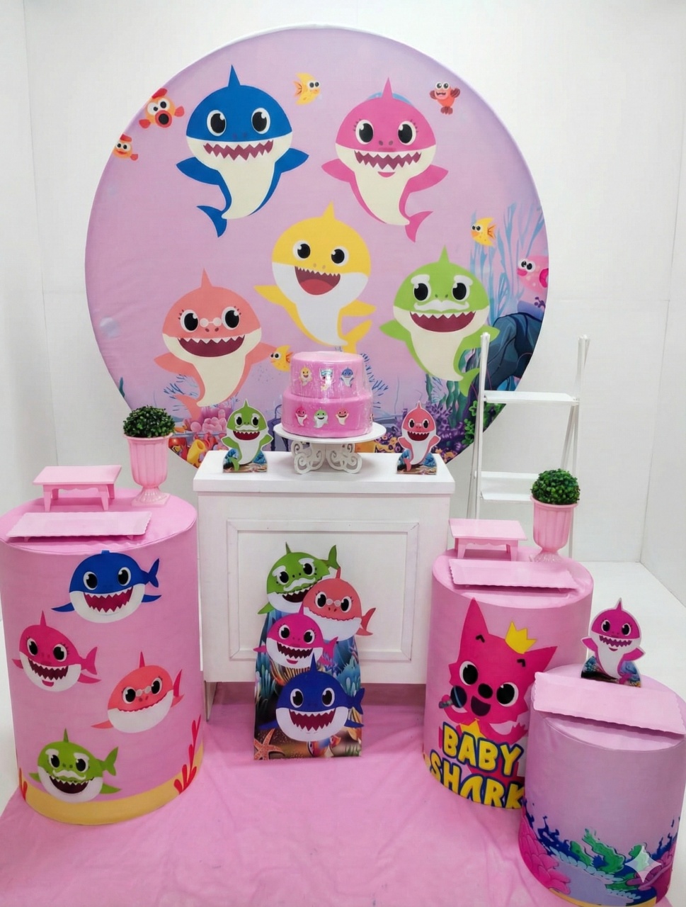 Baby Shark Rosa Ouro - GabiSantosDecor