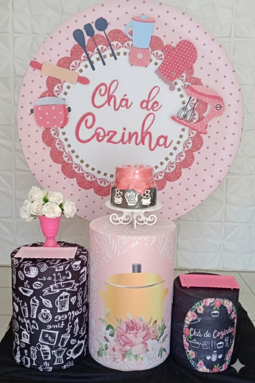 Chá de Cozinha Vermelho Bronze  - GabiSantosDecor