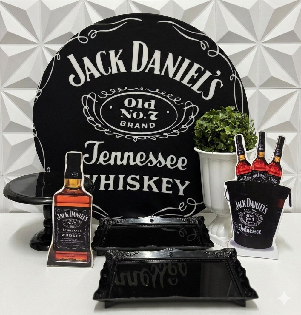 Kit Mesa Jack Daniels - GabiSantosDecor