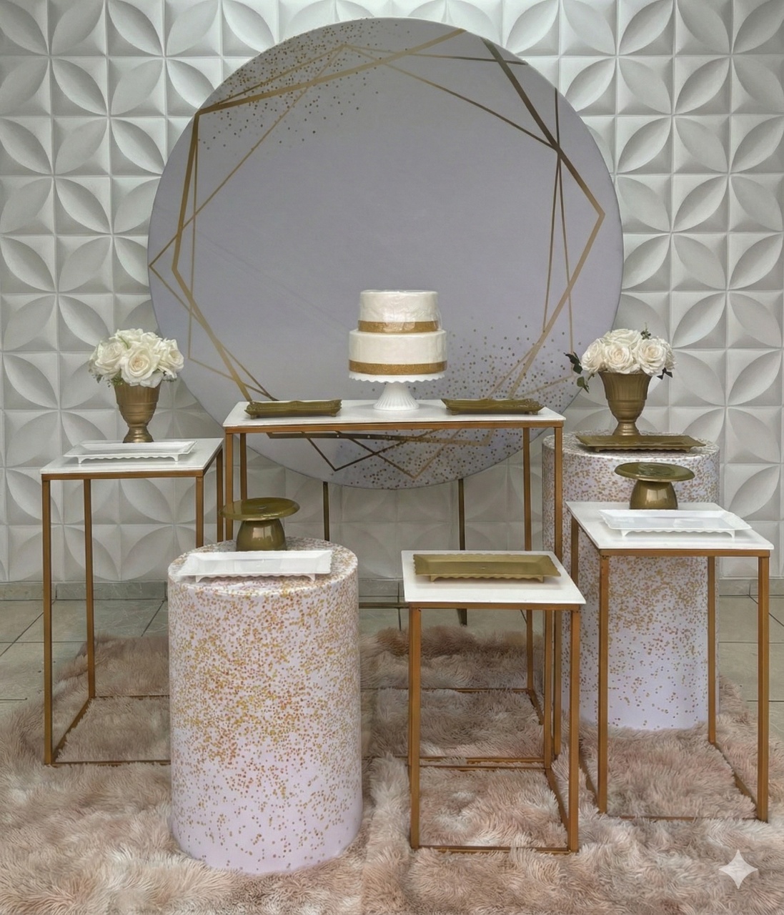 Branco Dourado Luxo  - GabiSantosDecor