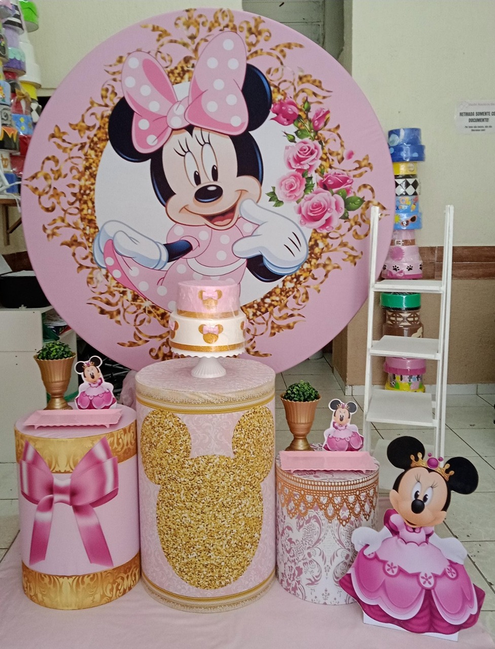 Minnie Rosa 2 Prata - GabiSantosDecor