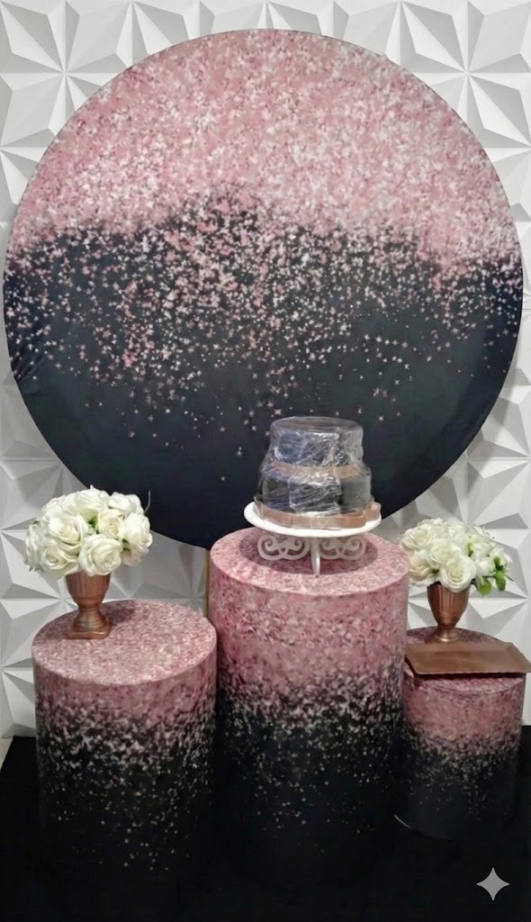 Preto Com Rosa Bronze  - GabiSantosDecor