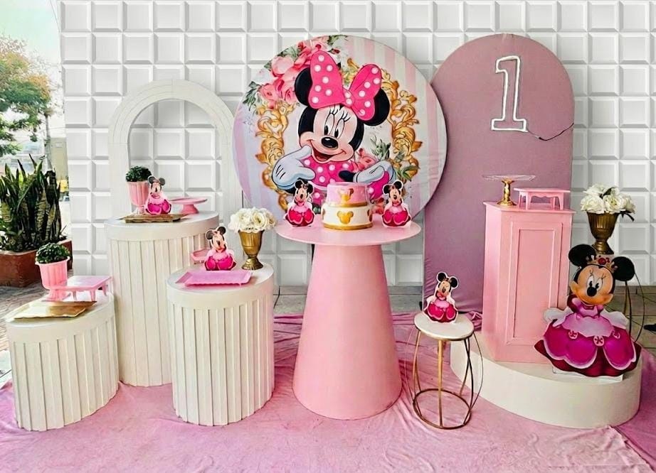 Composição Minnie realeza rosa 1