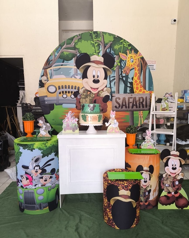 Mickey Safari Ouro - GabiSantosDecor