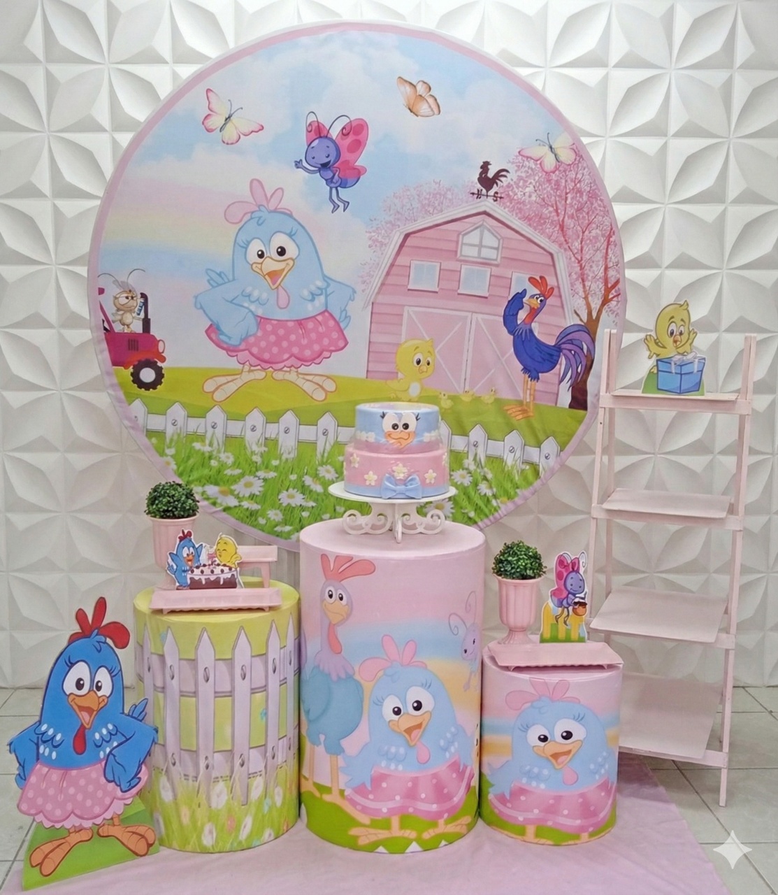 Galinha Rosa Prata - GabiSantosDecor