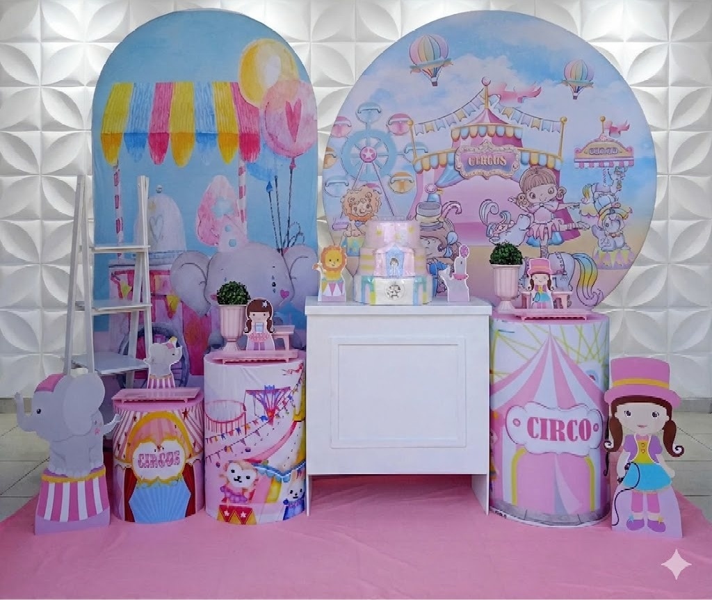 Circo Rosa Luxo  - GabiSantosDecor