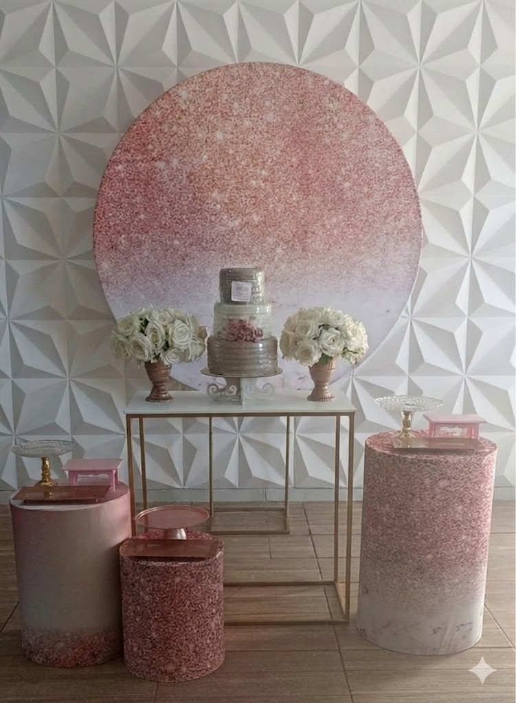 Rose Ouro Mesa Ferro  - GabiSantosDecor