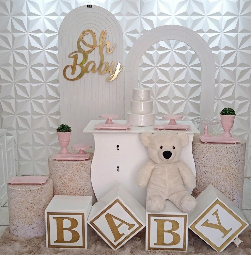 Oh Baby Vazado Rosa - GabiSantosDecor