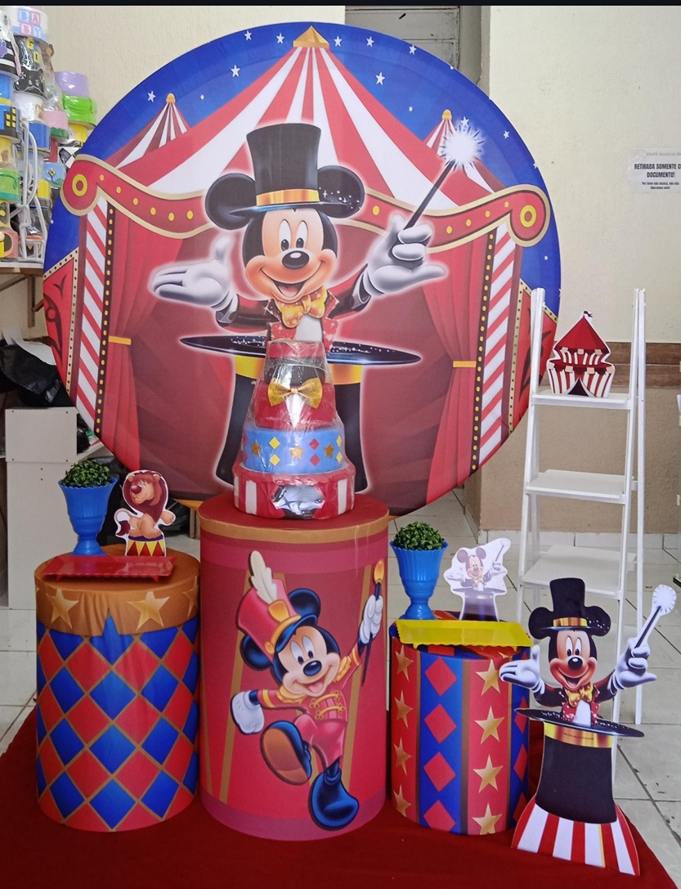 Mickey Circo Prata  - GabiSantosDecor