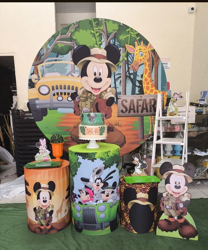Mickey Safari Prata  - GabiSantosDecor