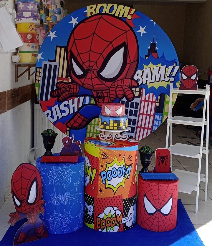 Homem Aranha Cut Prata  - GabiSantosDecor