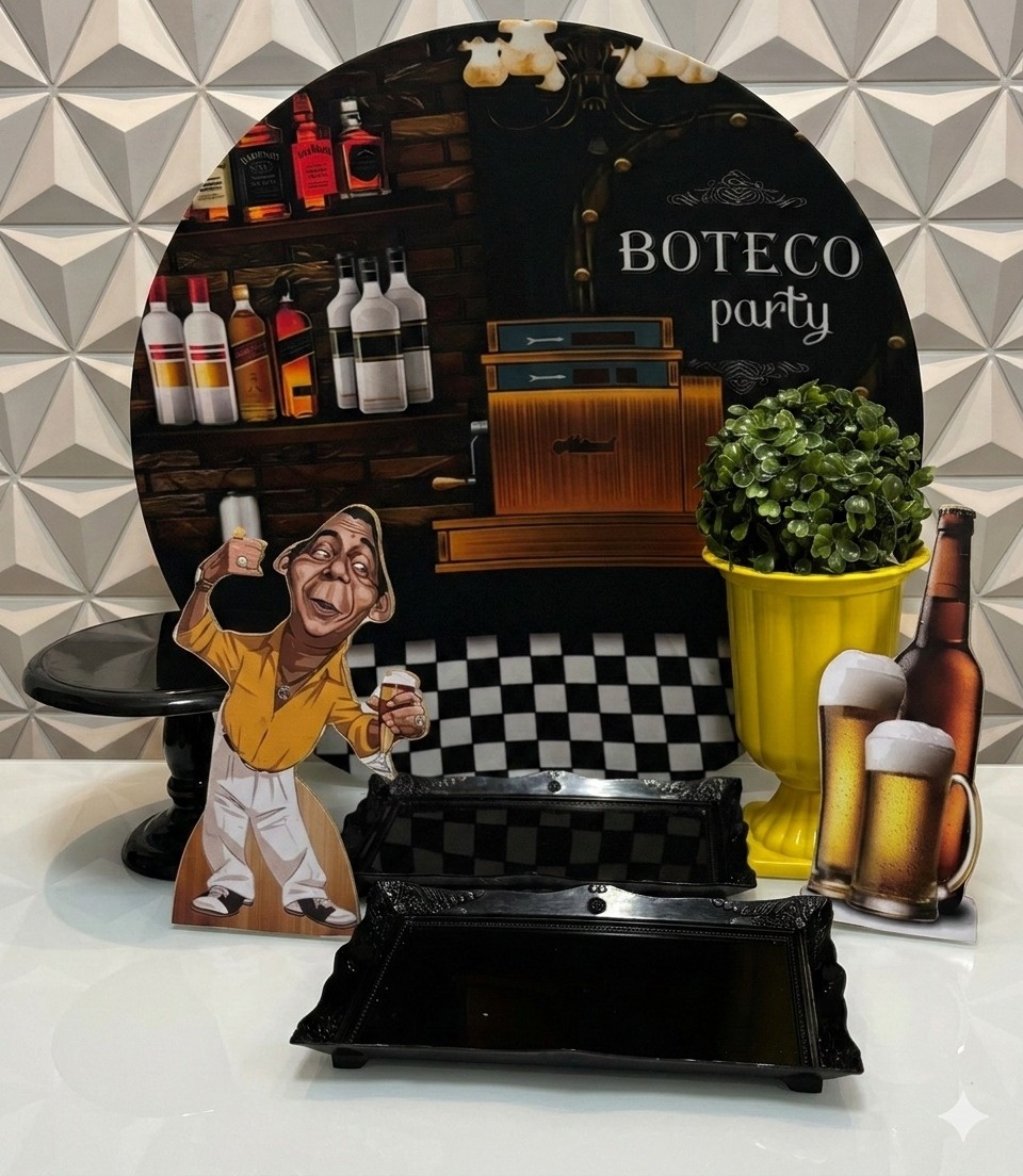 Kit Mesa Boteco Preto  - GabiSantosDecor