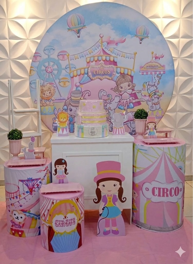 Circo Rosa Ouro  - GabiSantosDecor