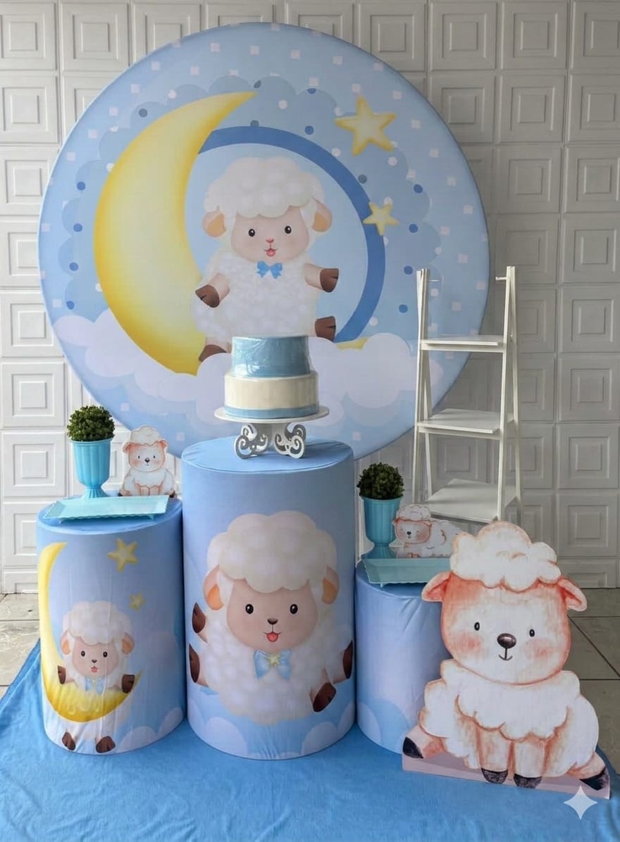 Ovelha Azul Prata - GabiSantosDecor