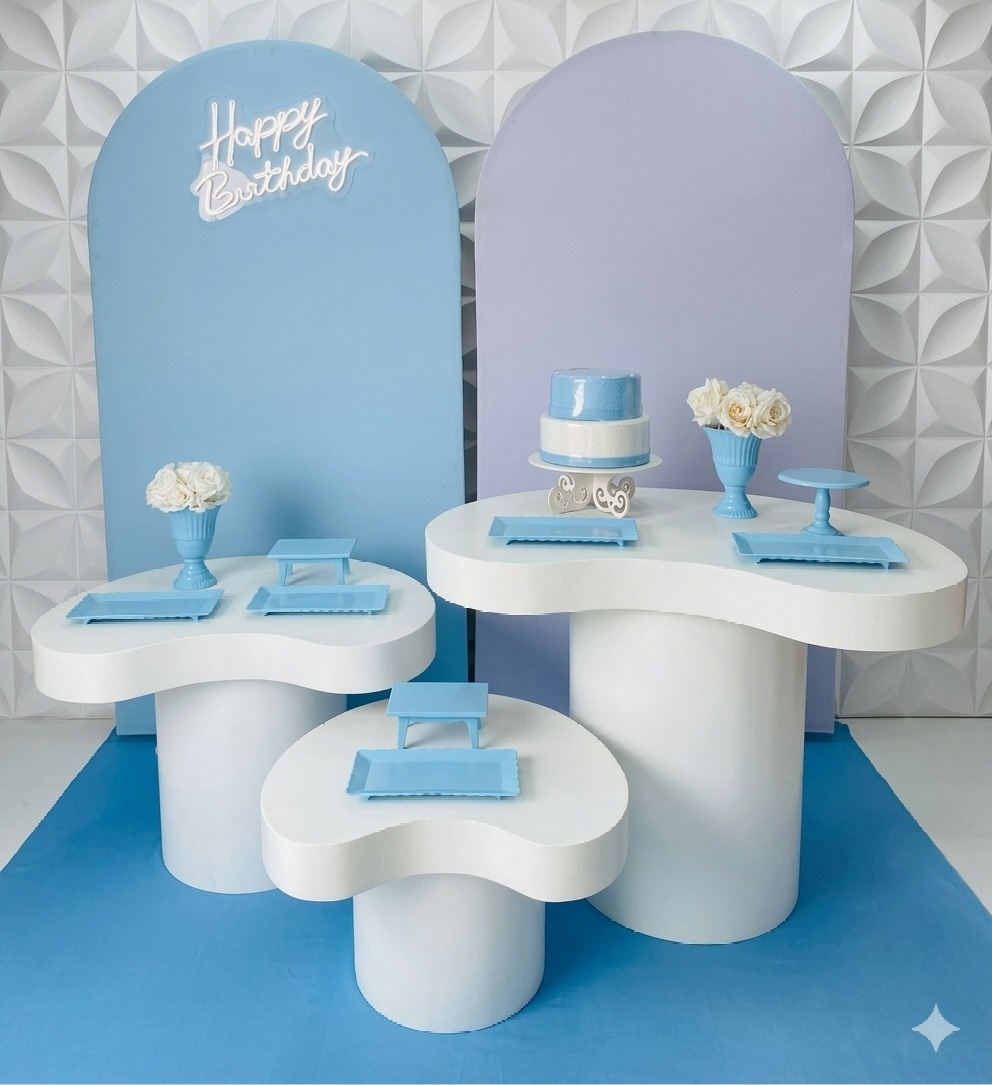 Kit Orgânico Azul Claro  - GabiSantosDecor