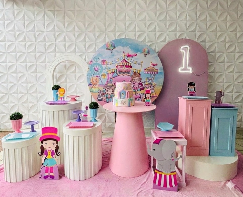 Composição Circo Rosa - GabiSantosDecor