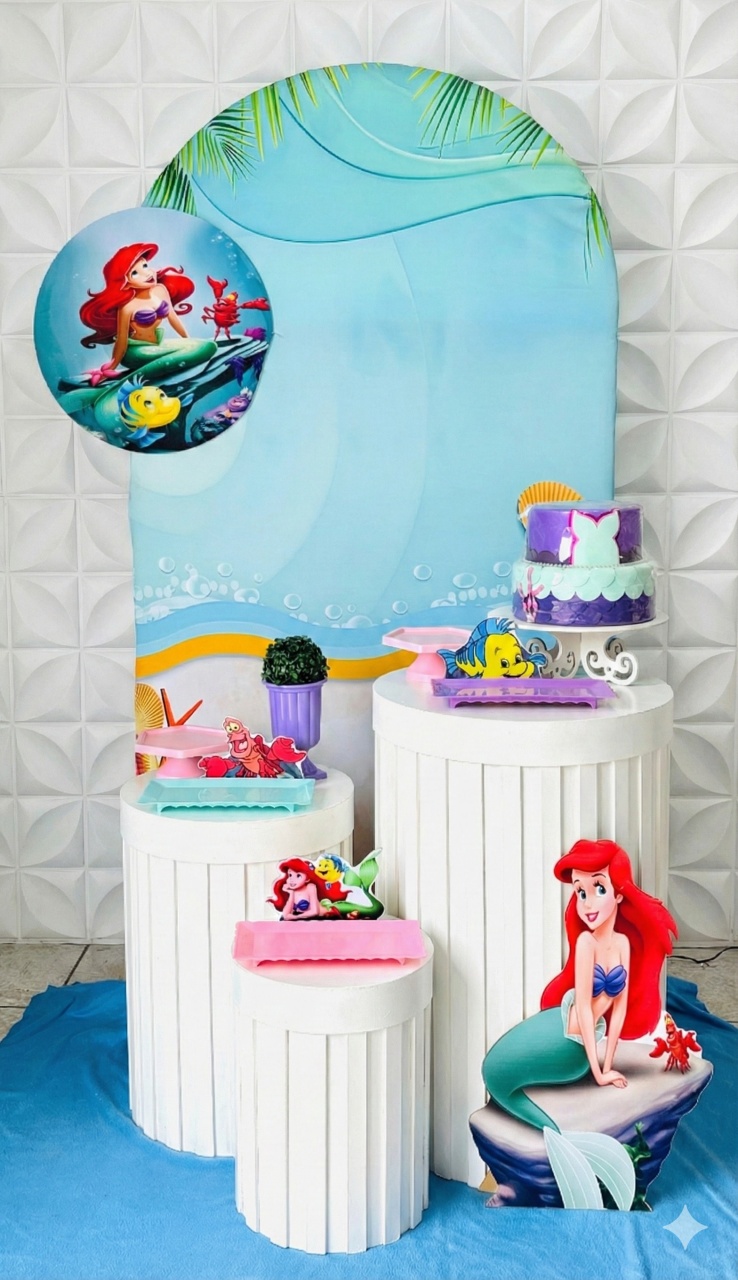 Ariel A Pequena Sereia Ripado - GabiSantosDecor