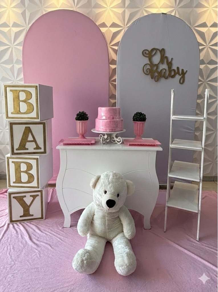 Chá de Bebê Rosa - GabiSantosDecor