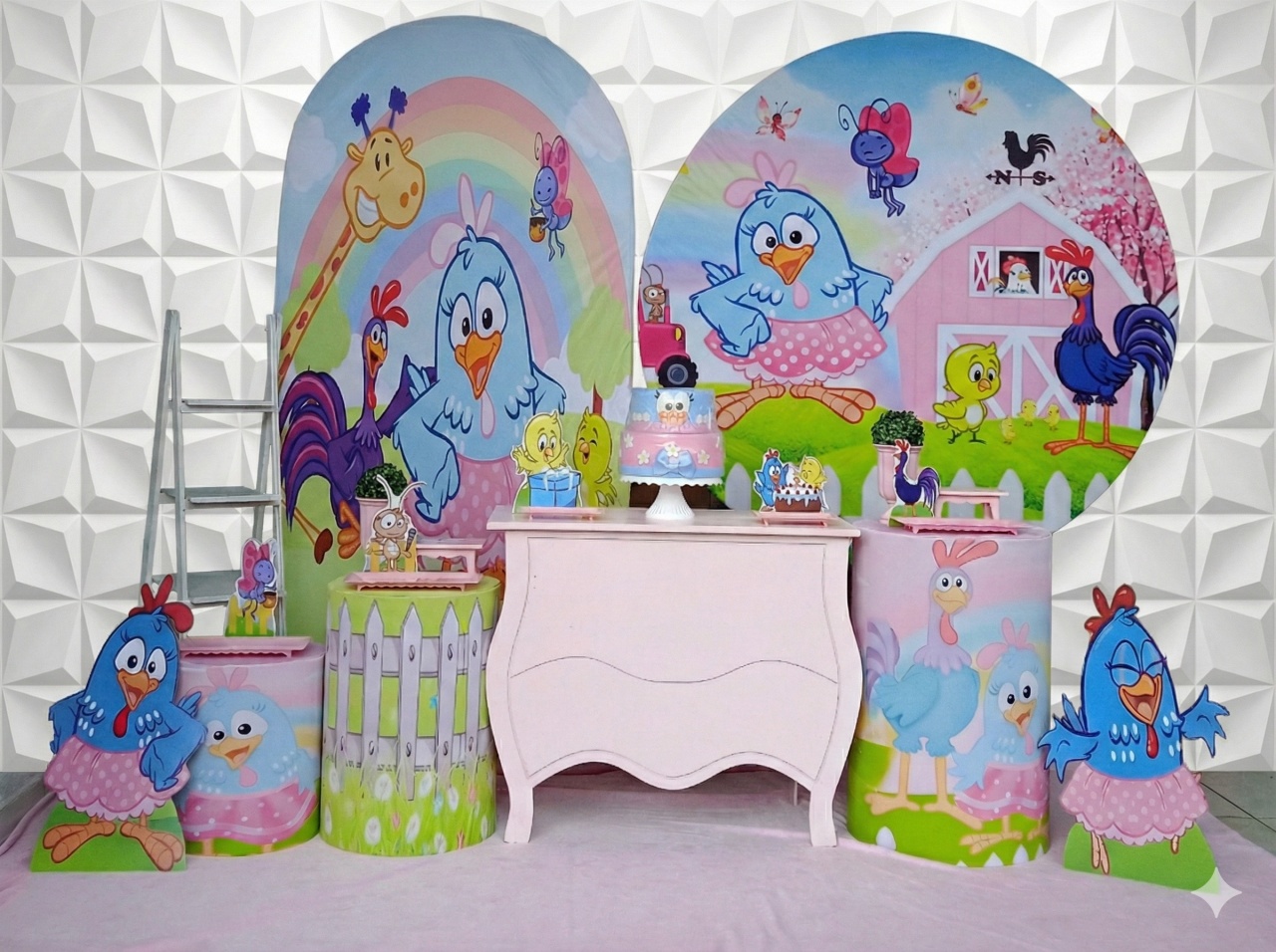 Galinha Rosa Luxo  - GabiSantosDecor