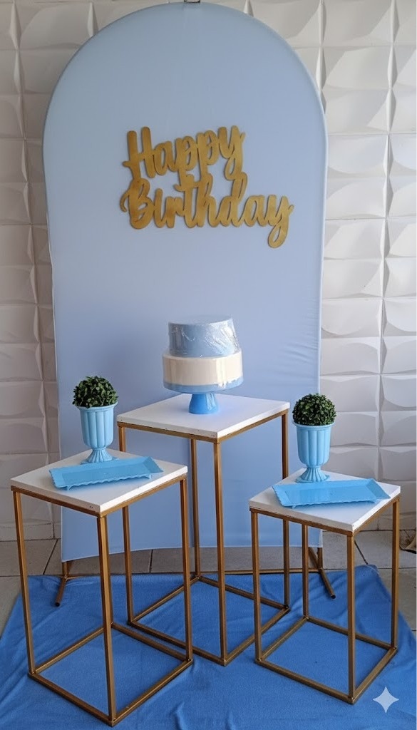 Romano Azul Claro Trio Quadrado  - GabiSantosDecor